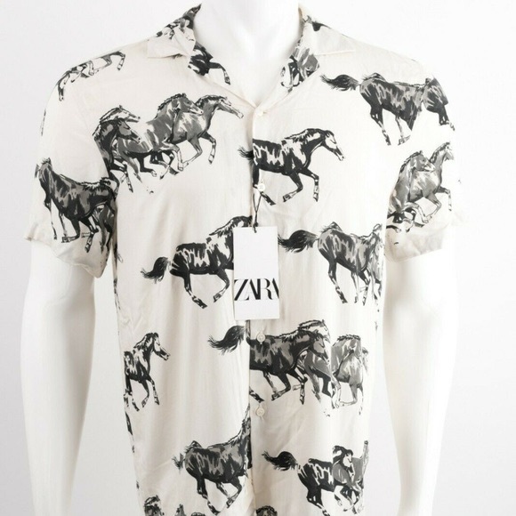 Zara | Shirts | Zara Mens Horse Print 